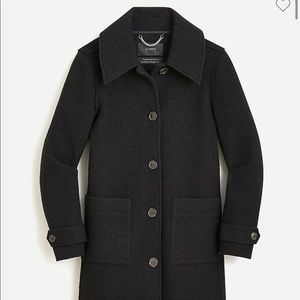 J. Crew Lady Coat Italian Boiled Wool Black size 6P